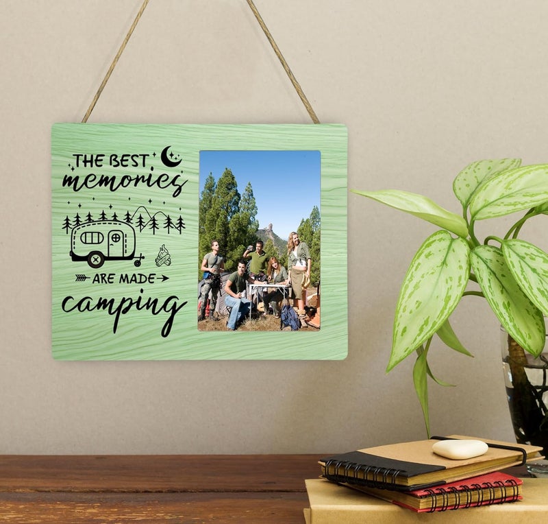 CAIFZ Camping Photo Frame Gifts for Family, The Best Memories are Made Camping Picture Frame, 4x6 inch Photo - Image 4